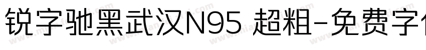 锐字驰黑武汉N95 超粗字体转换
